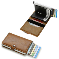 RFID Anti-theft Card Swiping Bag Carbon Fiber Aluminum Alloy Credit Cards Metal Men's Wallet Multiple Card Slots Package Purse