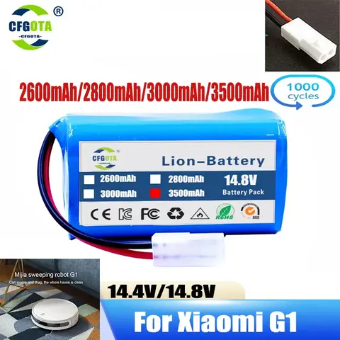 14.8V 2600-12800mAh Li-Ion Battery for Xiaomi G1 MI Robot Vacuum Mop Essential MJSTG1 Robot Vacuum Cleaner Accessories