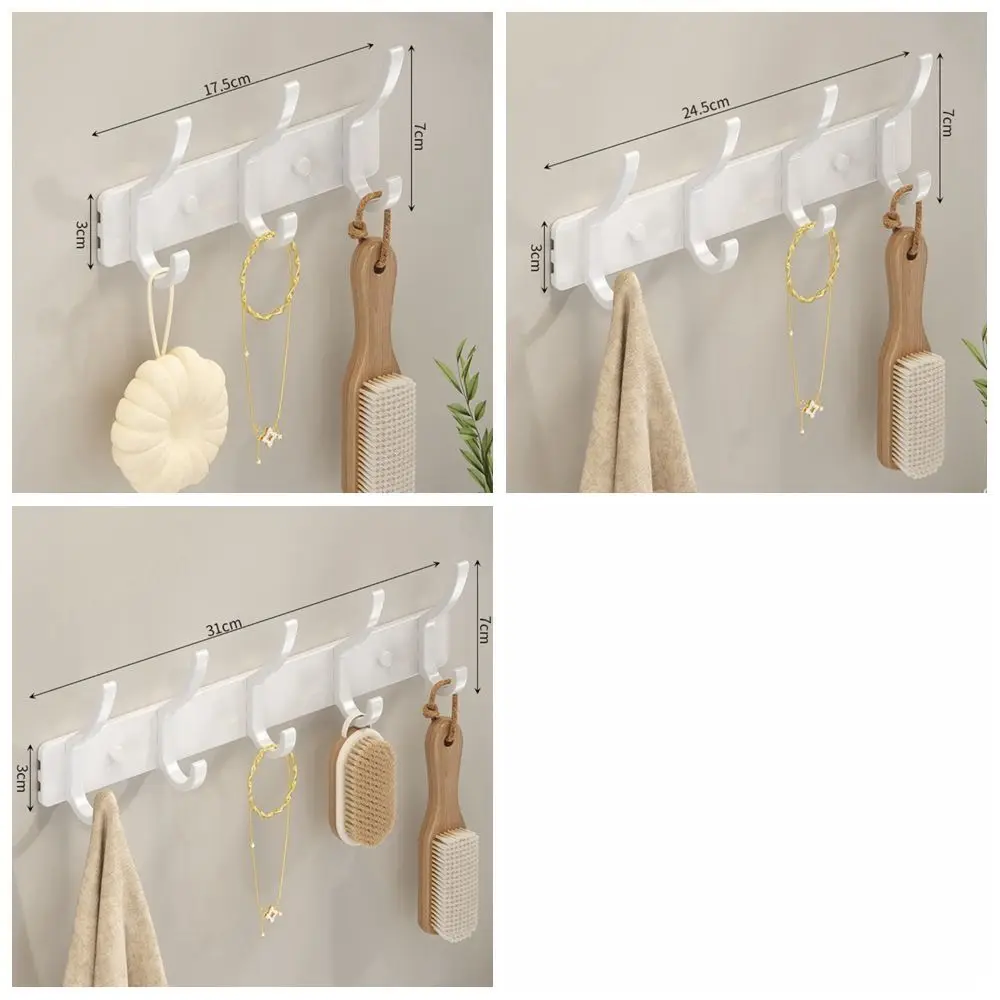 Bathroom Rack Strong Load-bearing Clothes Coat Hooks Heavy Duty Wall Rack Towel Hooks Punch Home Wall Mounted Door Hanger Door