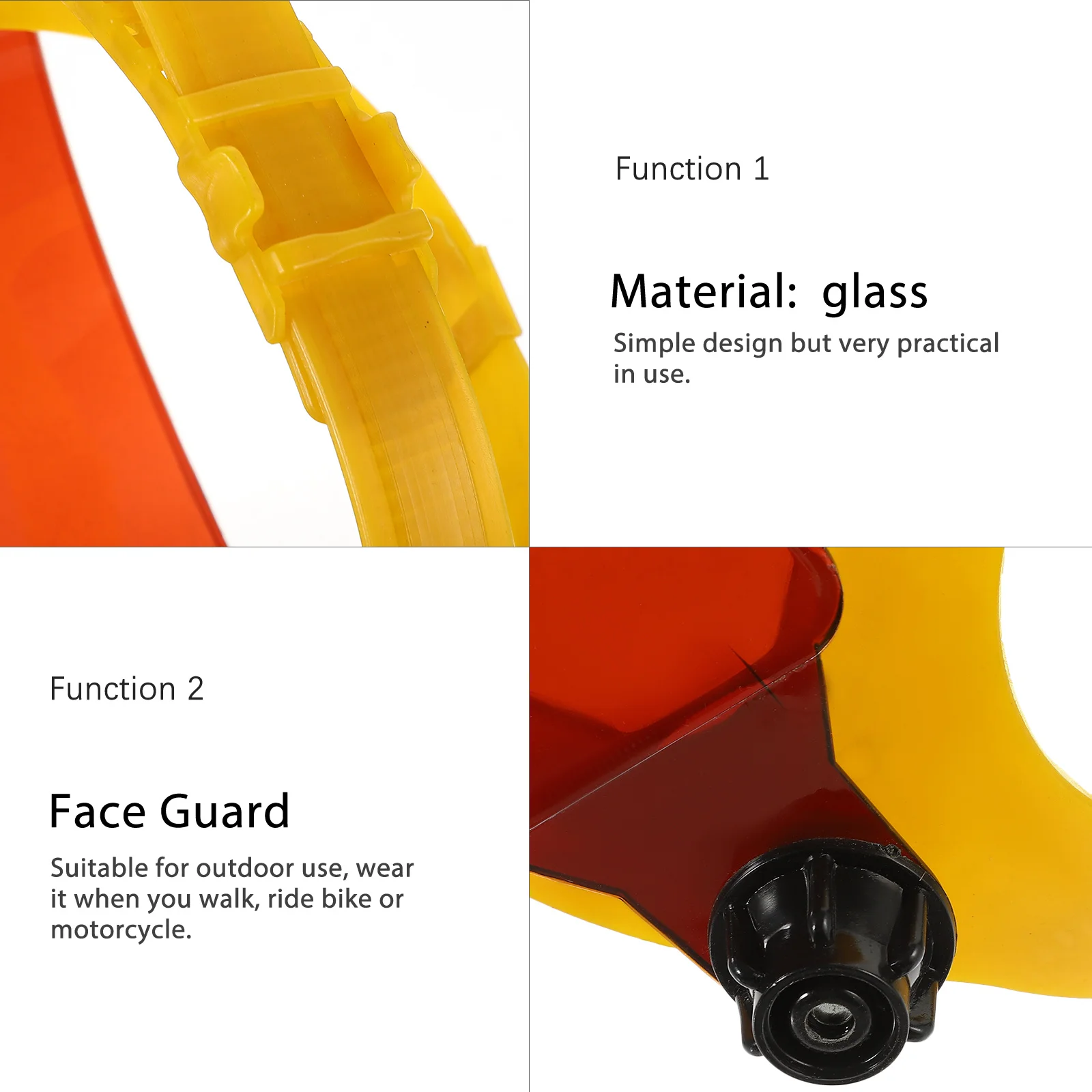 

2Pcs Portable Protective Face Guard Transparent Mask Outdoor Spittle-Proof Lightweight Durable Spittle Baffle