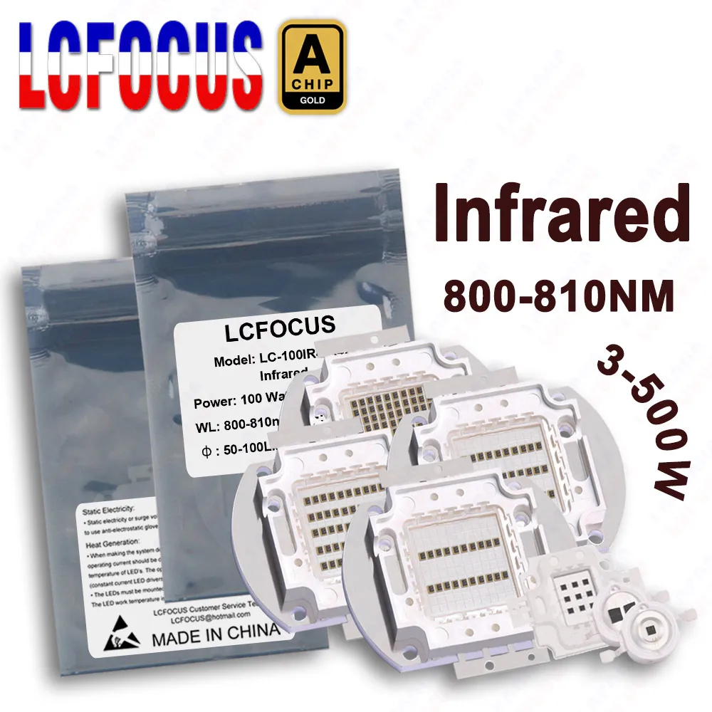 

Infrared Red IR 800nm 810nm 3W 5W 10W 20W 30W 50W 100W 200W 300W LED COB Chip 3 5 10 20 30 50 100 300 W Watt Light Bulb Beads