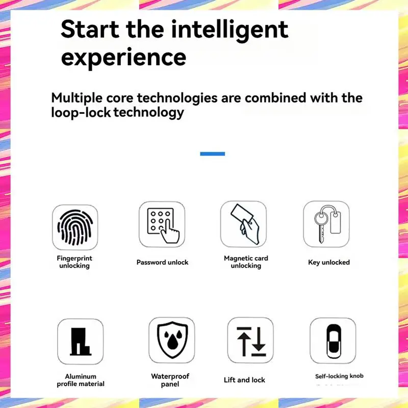 

AIAI Tuya Smart Door Lock Fingerprint Biometric Waterproof Digital Electronic Lock APP IC Card Password Aluminum Alloy Lock A