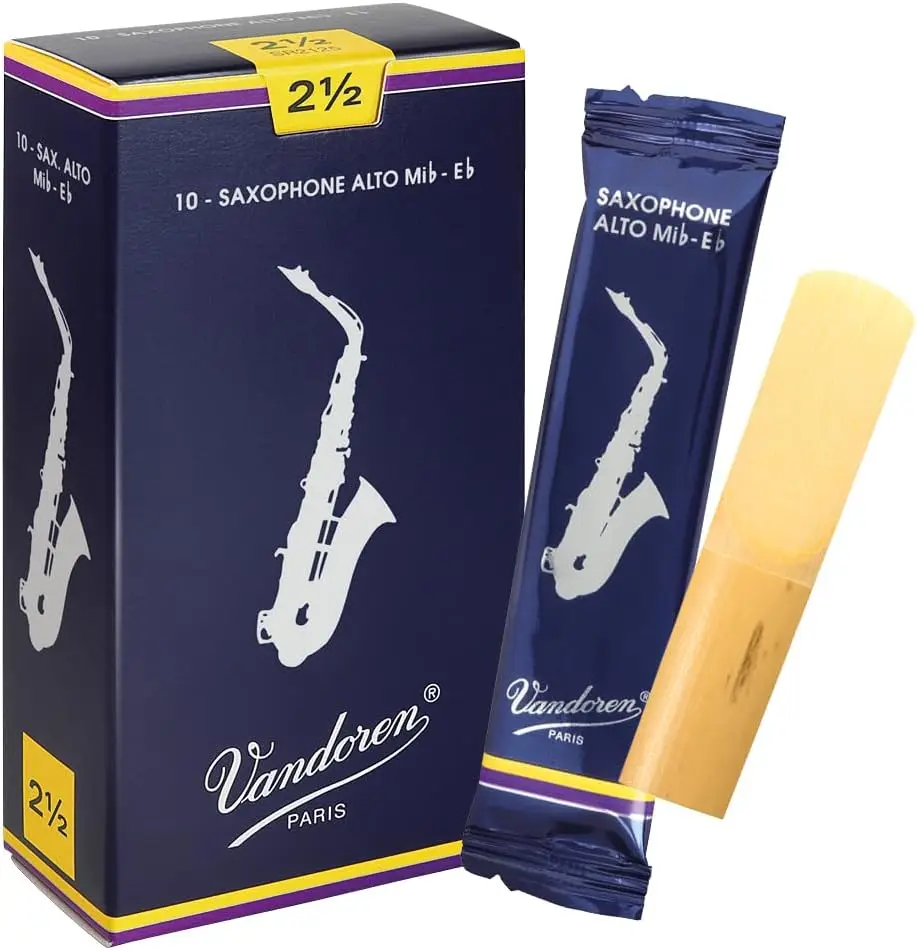 

Трости для альт-саксофона, прочность 2,5, коробка из 10 штук — отличный отклик и богатый тон для всех регистров