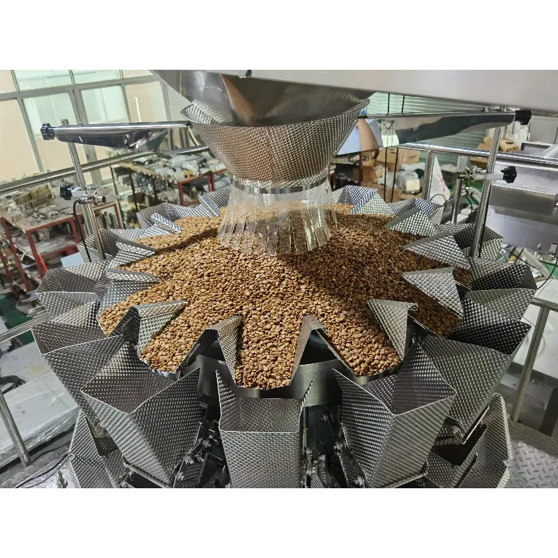 Multifunctional Automatic Granule Packing Machine 10-Head Multi-head Scale Weighing 1-5kg For Coffee Bean Pet Food Cat Litter