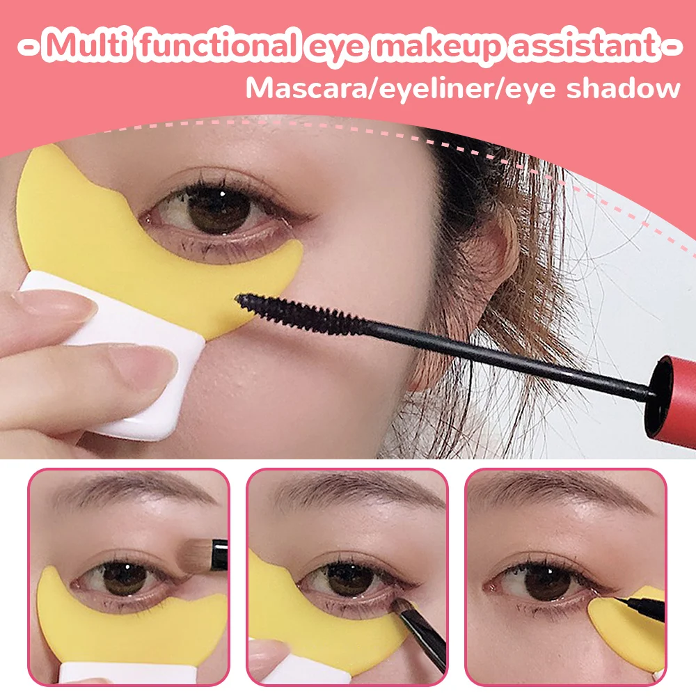 Silicone Eyeliner Stencils Wing Tips Resusable Mascara Baffle Marscara Drawing Lipstick Wearing Aid Face Cream Mask Applicator