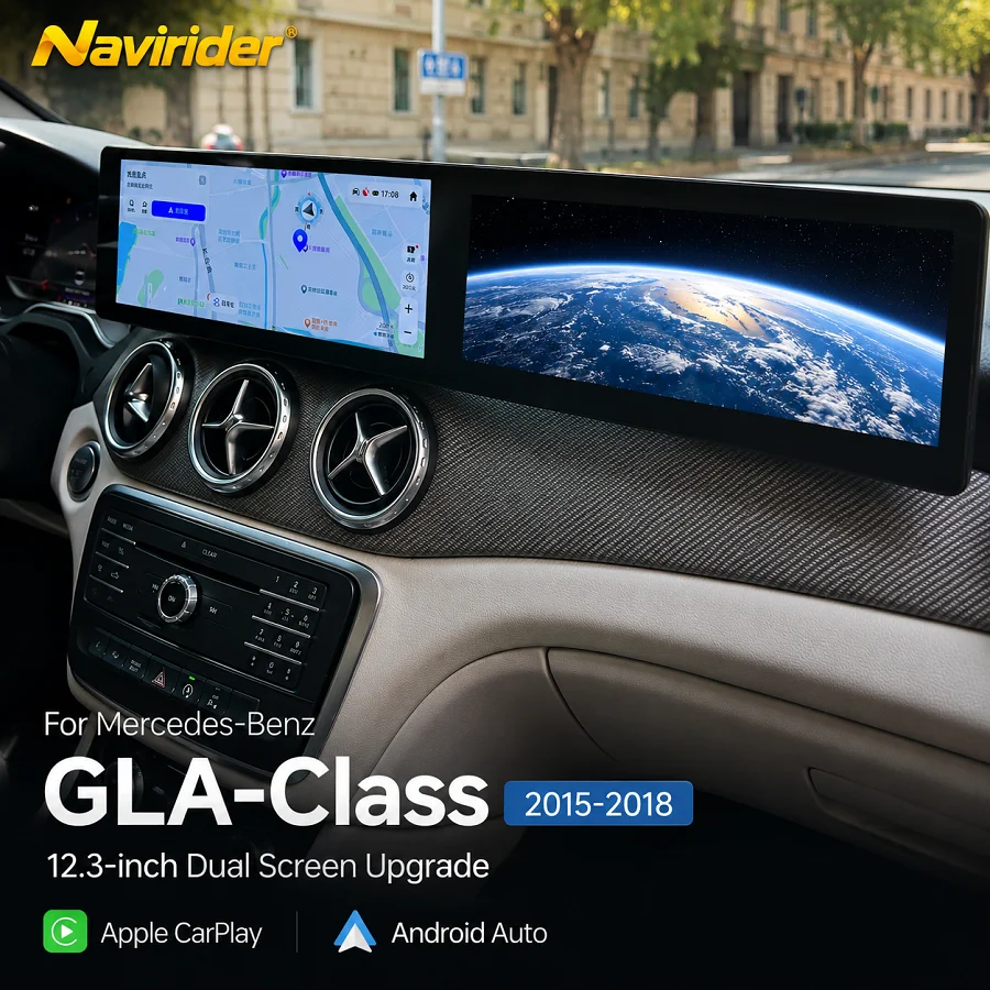 Android 13 Car Multimedia For Mercedes Benz GLA CLA Class W176 X156 C117 2015-2018 24.6Inch Carplay Screen GPS Video Player 4G