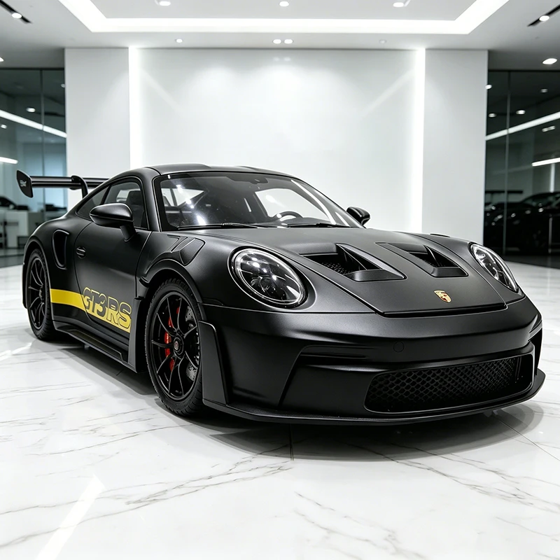 NEU 1:24 911 GT3 RS Supercar Modellauto aus Legierung, Druckguss-Metall, mit Rückziehfunktion, Sound und Licht, für Sammler