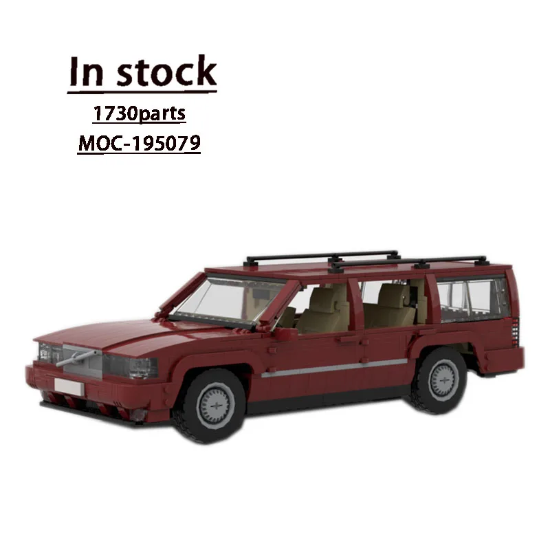 

MOC- 195079 Новый красный 960 Station Wagon, спортивный автомобиль, гоночный строительный блок, модель 1730, деталиMOC, креативная детская игрушка на день рождения для мальчиков, подарок