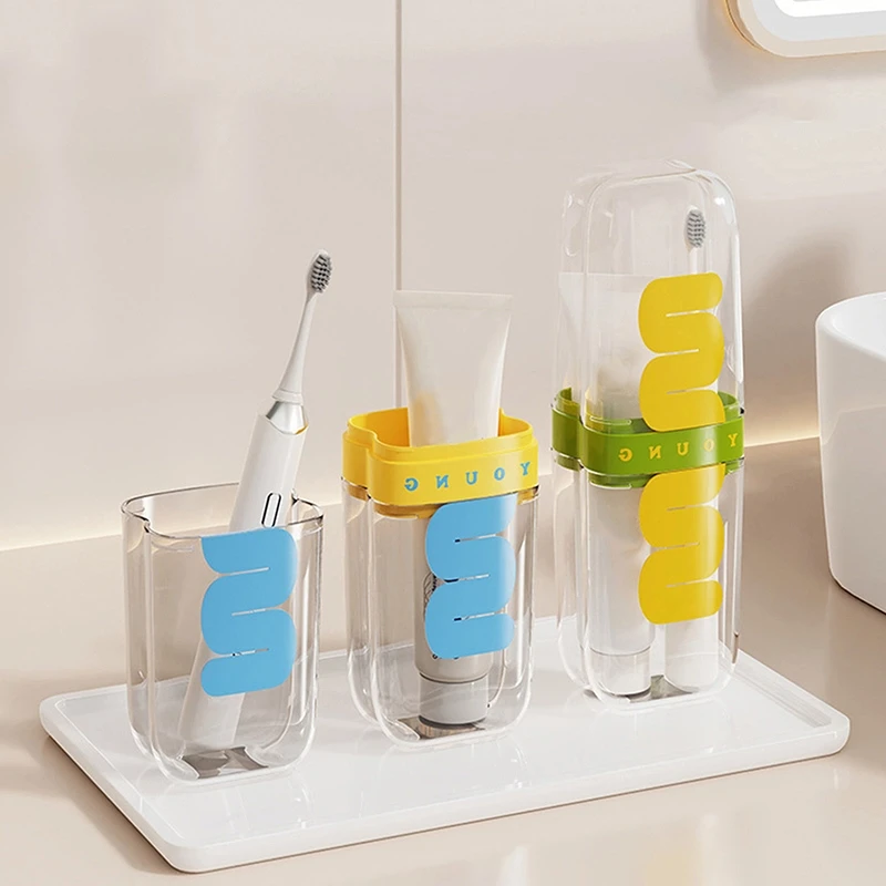

Dopamine Toothbrush Case Mouthwash Cup Travel Toothbrush Holder For Toothbrush And Toothpaste Portable Container For Trip Home