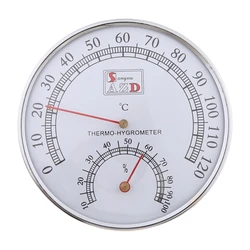 2 in 1 Temperature Humidity Gauge for Home Outdoor Offices Sauna Room 0-120℃ 10％-100％RH High Durable