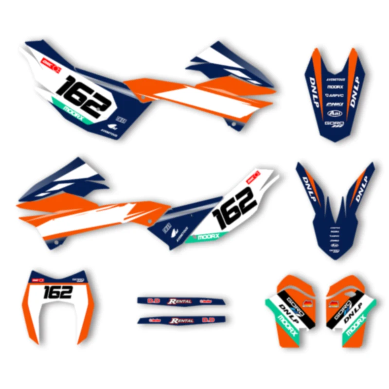 

DSMTECH Custom Motorcycle Graphics Background Decals Stickers Kits For KTM Enduro R 690 2013 2014 2015 2016 2017 2018 002