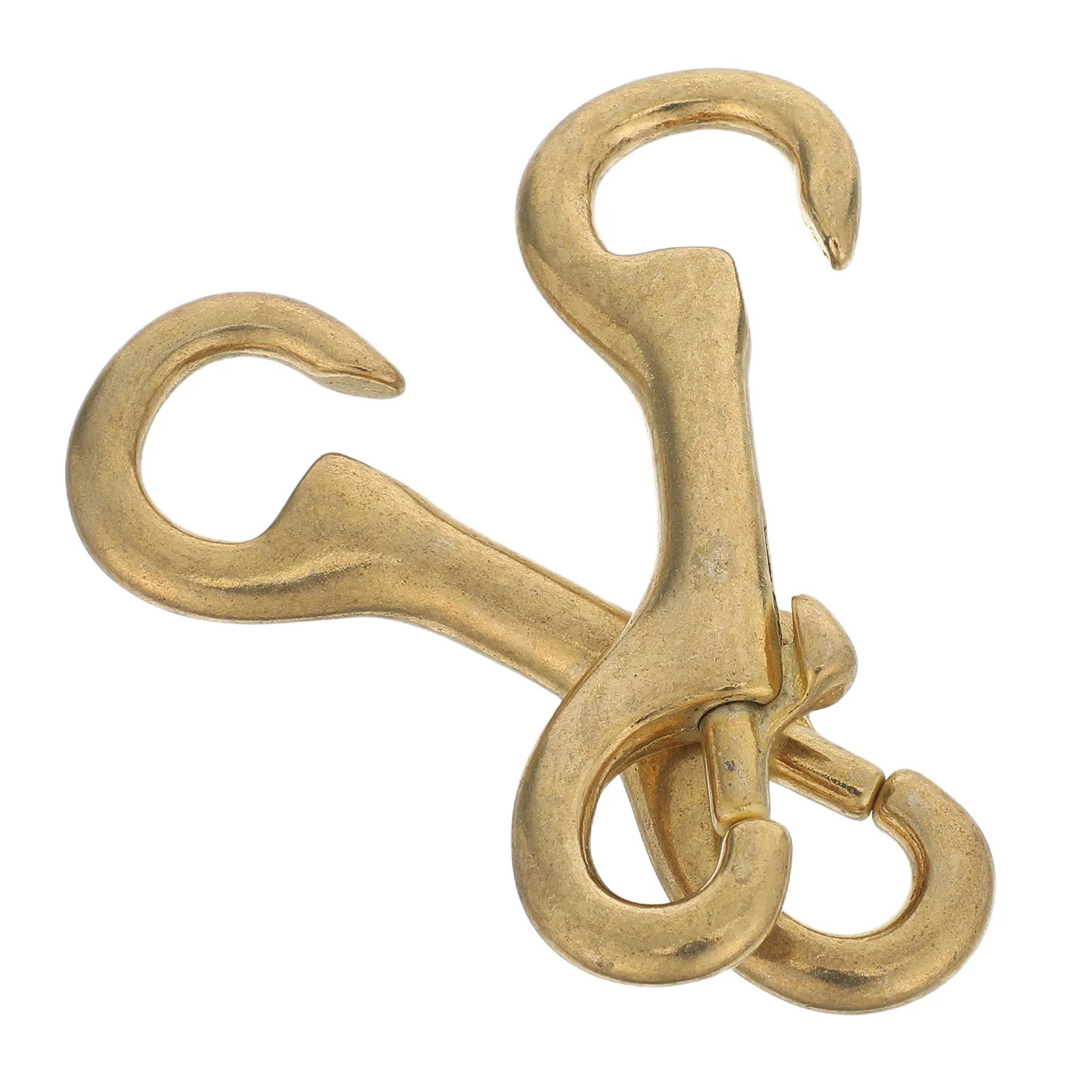 Brass Double End Hook Clasp for Jewelry Making Craft DIY Bracelet Necklace Closure Heavy Duty Smooth Rotating Connector