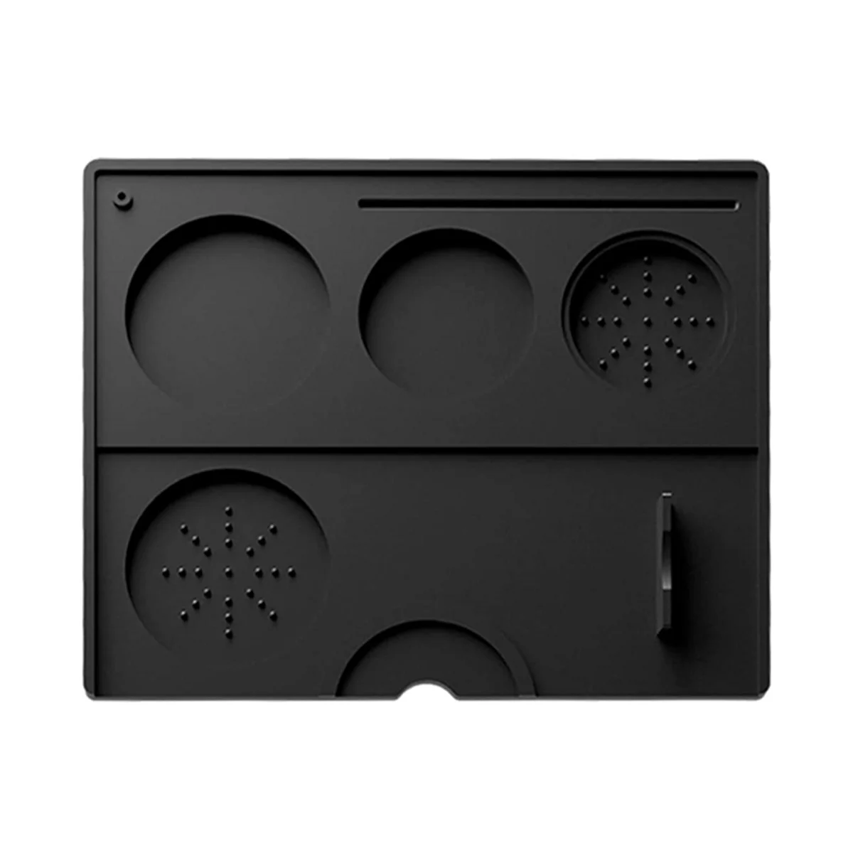 حصيرة سدادة قهوة من السيليكون الإسبريسو، محطة تامب لبار أدوات باريستا، ملحقات الإسبريسو - أسود