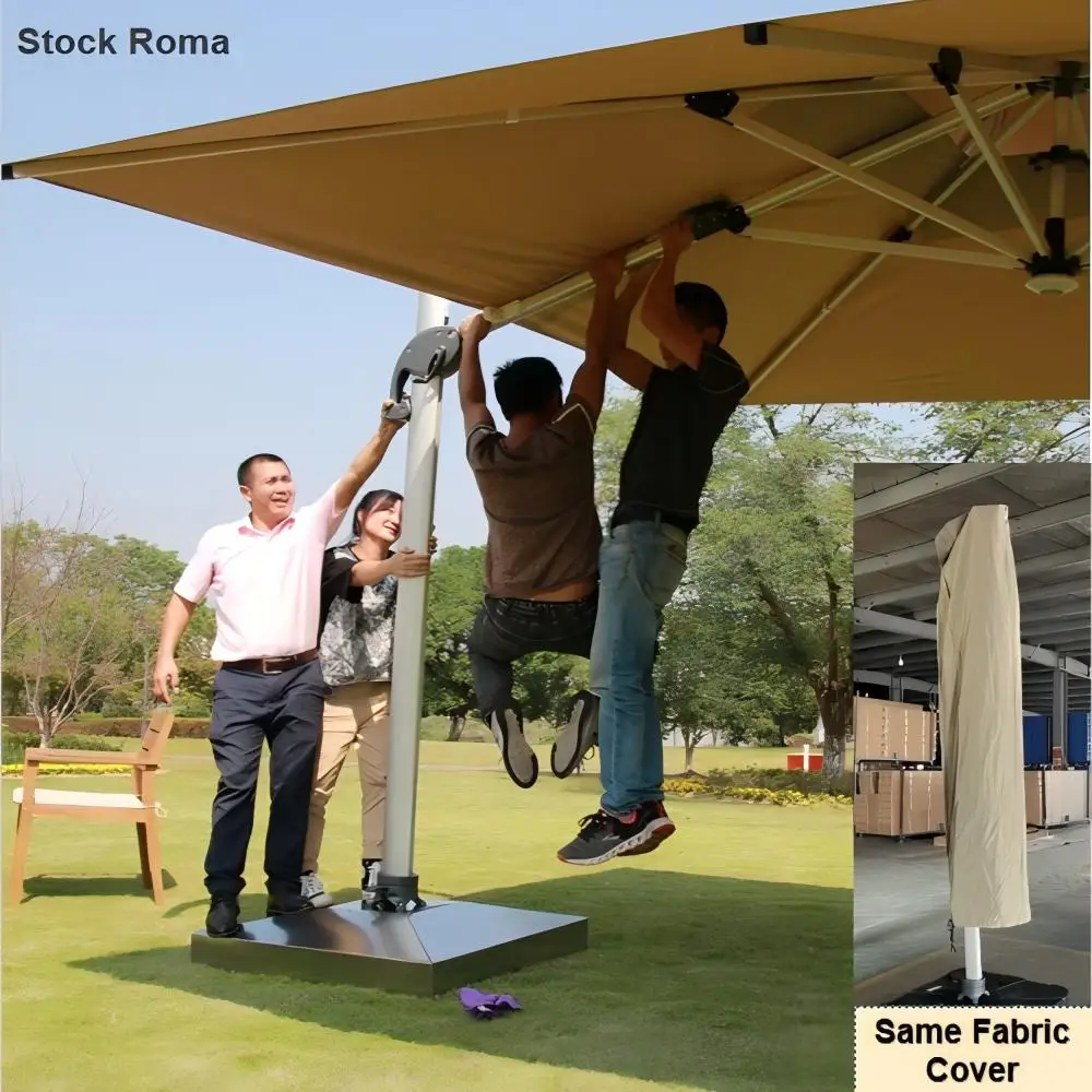 New Arrival Umbrella Top Sales  Sun Shade LED Outdoor Cafe Parasols Solar Light Umbrella