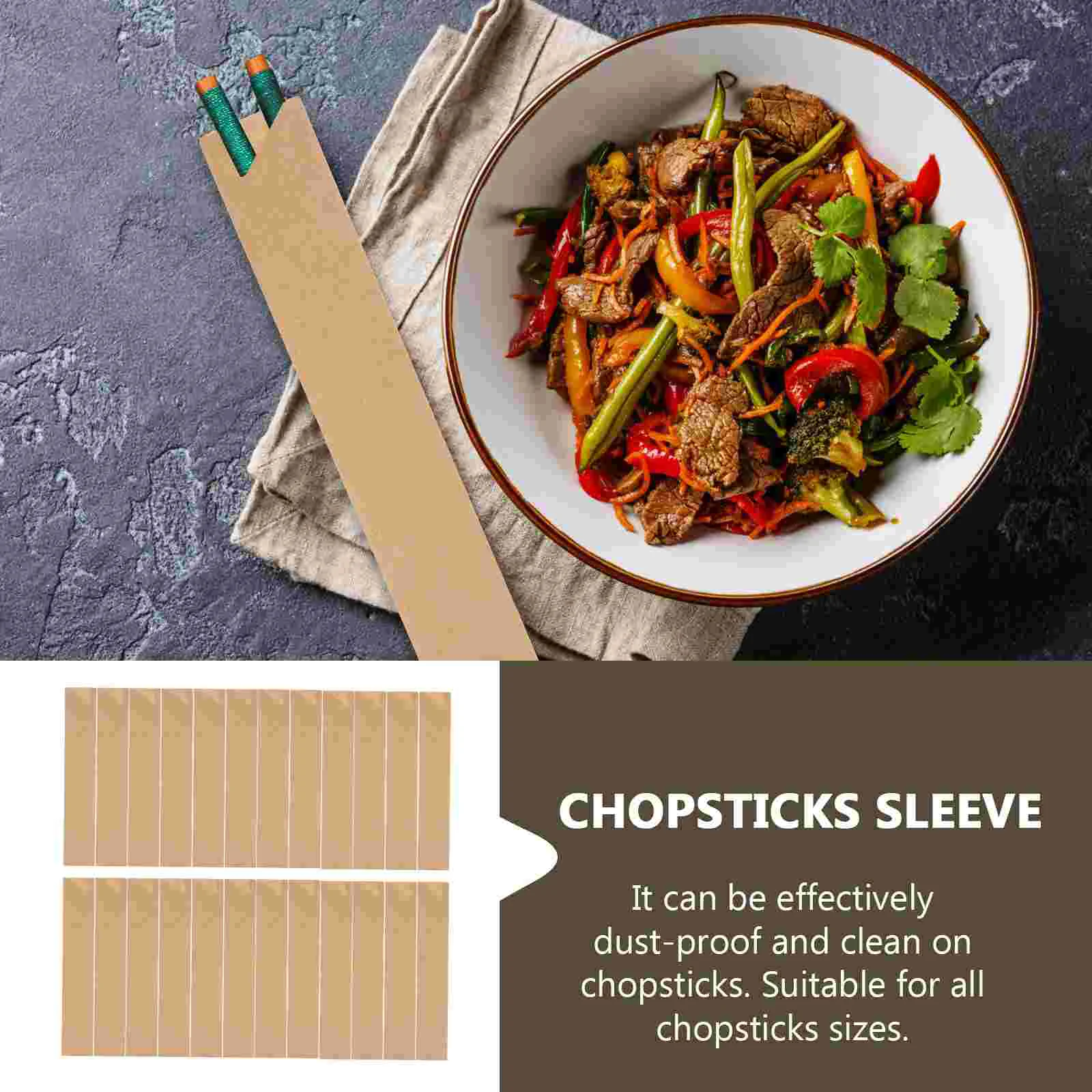 Chopstick Bag Chopsticks Packing Bags Tableware Sleeve Paper Cutlery Sleeves Takeout