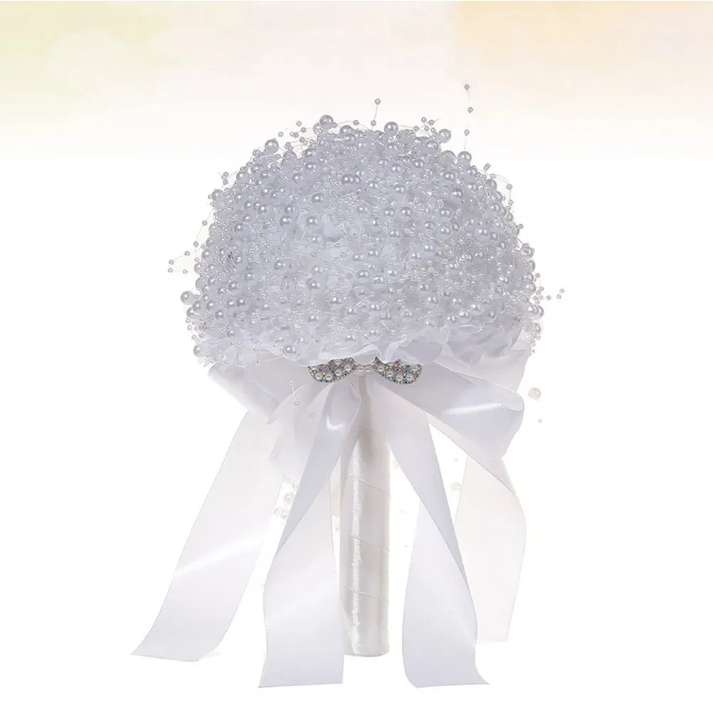Dreamy Upscale Artificial Wedding Bouquet with Delicate Pearl Details Bride Bouquet for Wedding Parties Dance Events Photo Props