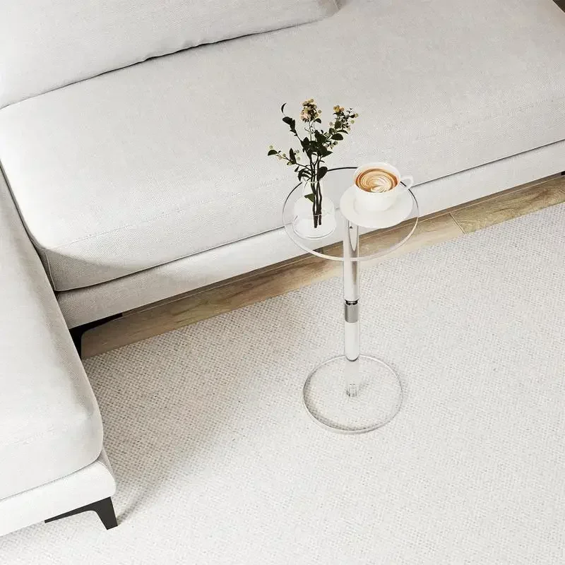 Acrylic Drink Table Tall Clear Acrylic End Table For Small Spaces Snacks Phones And Coffee Modern Transparent Acrylic Side
