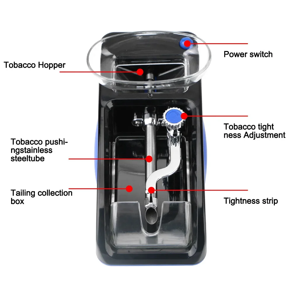 

Injector Maker Smoking Accessories DIY EU US Plug Electric Automatic Cigarette Rolling Machine Smoking Tool Tobacco Roller
