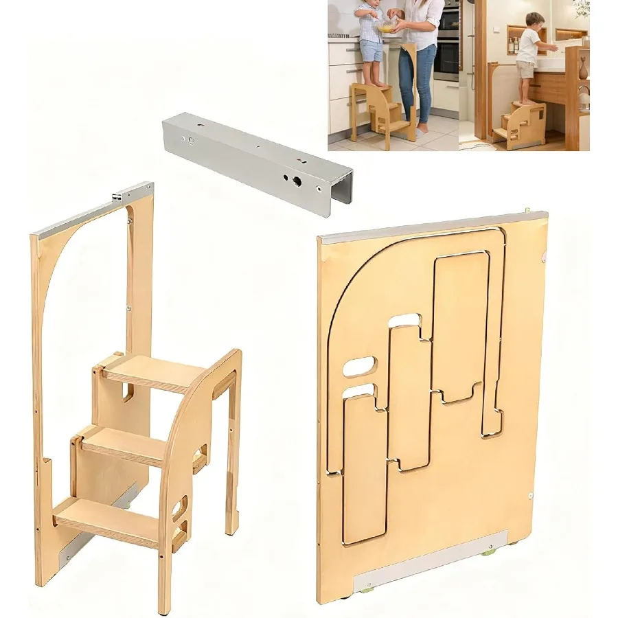 2/3 Hideaway Build-in Cabinet Step Stool