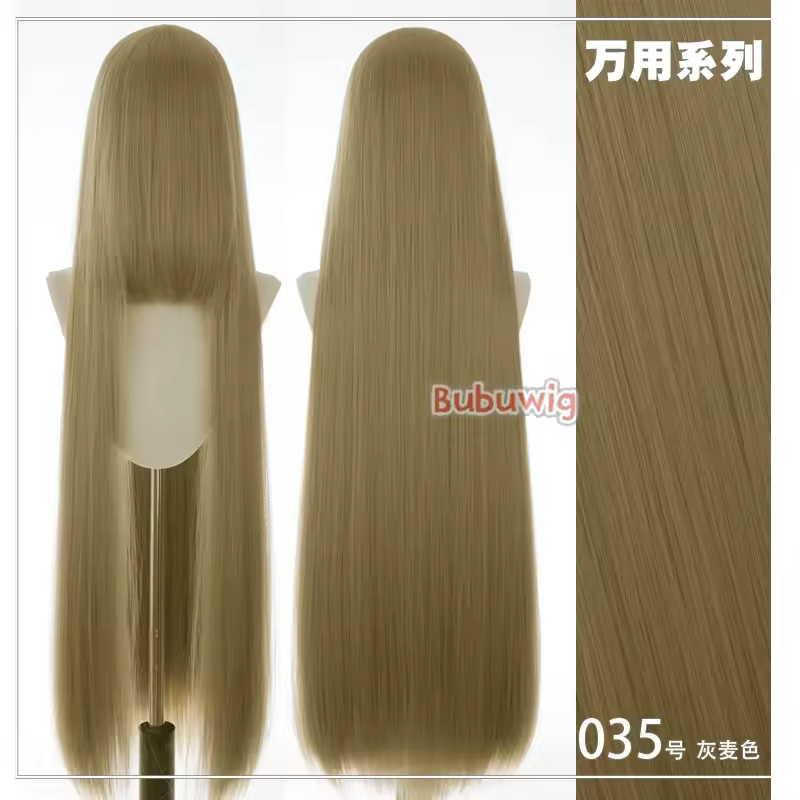 Bubuwig Synthetic Hair 100cm Long Straight Pure Color Cosplay Wigs Over 100 Colors Black White Red Blue Brown Wig Heat Resistant - Image 21