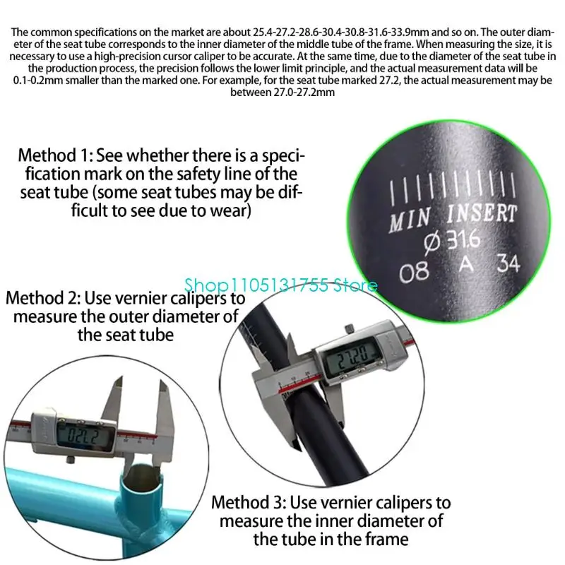 عمود مقعد التعليق قابل للتنظيم بارتفاع المقعد وسبائك الألومنيوم للدراجات #5