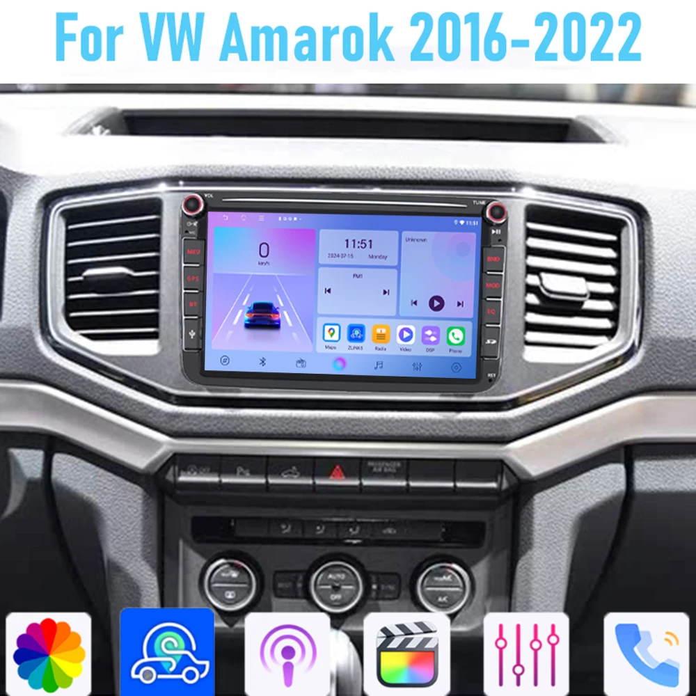 

8" For VW Amarok 2016-2022 Car Stereo Radio Carplay Android Auto Head Unit WIFI BT GPS Navi Reversing Image Multimedia Player