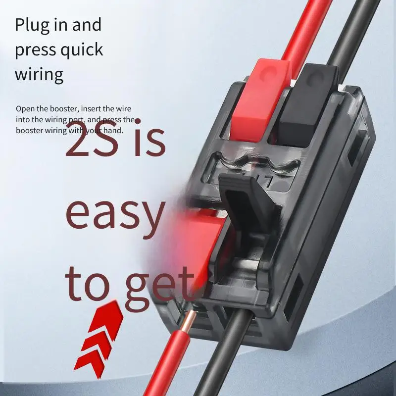 PCT-2-2 Electrician Wiring Quick Connection Terminal Block - Two in Two out Terminal Buckle - Push Type One in One out