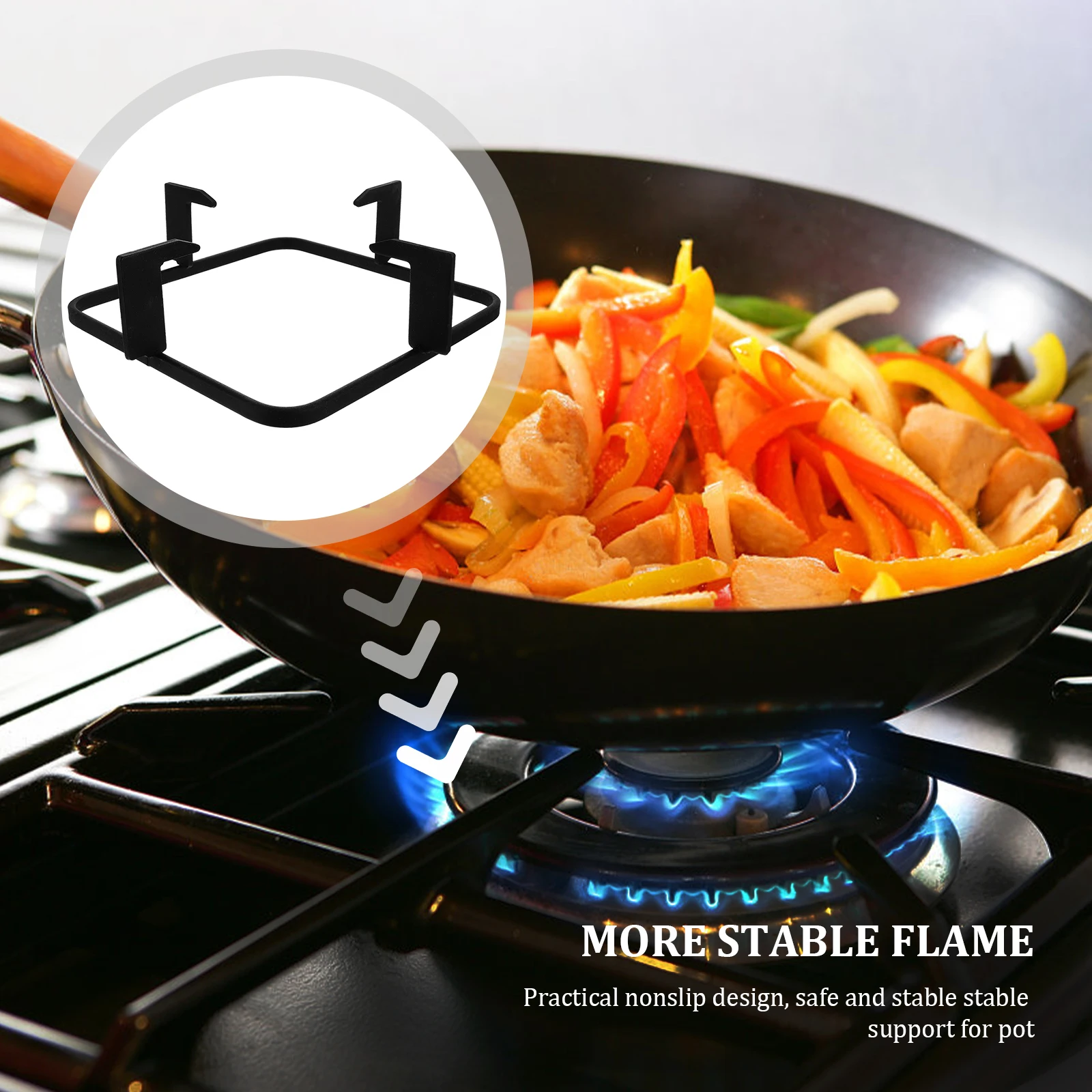 

20.7cm Anti-slip Thickened Gas Stove Bracket Wok Support Rack Stable Cooking Pan Holder Metal Gas Stove Holders Cooktop