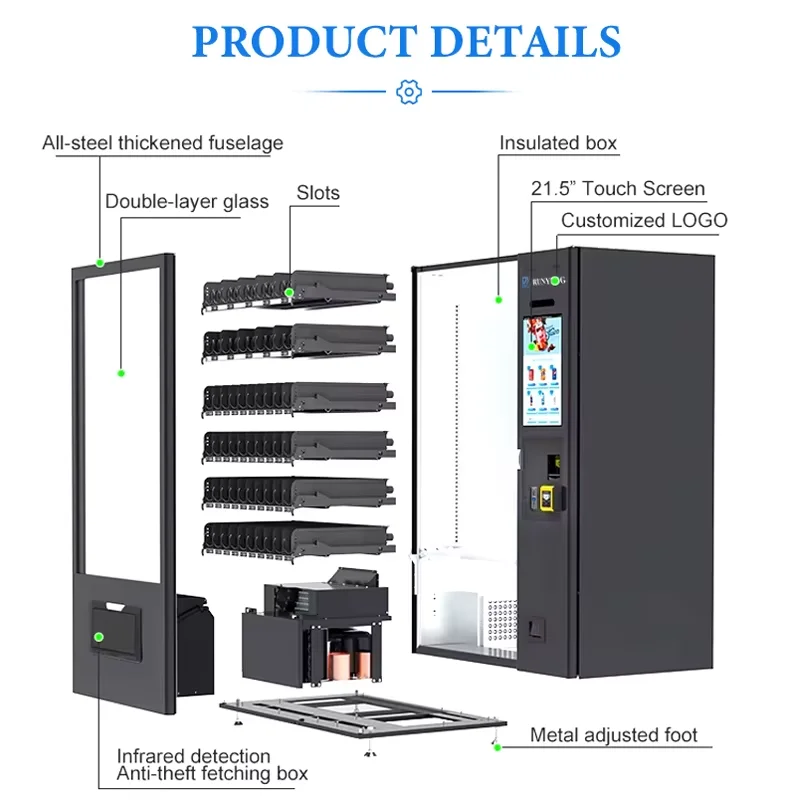 RUNYANG  Custom Snacks and Drinks Vending Machines with Age Verification Vending Machine for Foods and Drinks