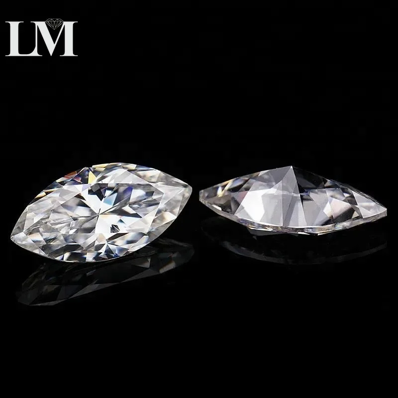 

Moissanite Stone Marquise Cut D Color VVS1 GRA Certified Lab Grown Gemstone Passed Diamond Tester Charms Woman Jewelry Making