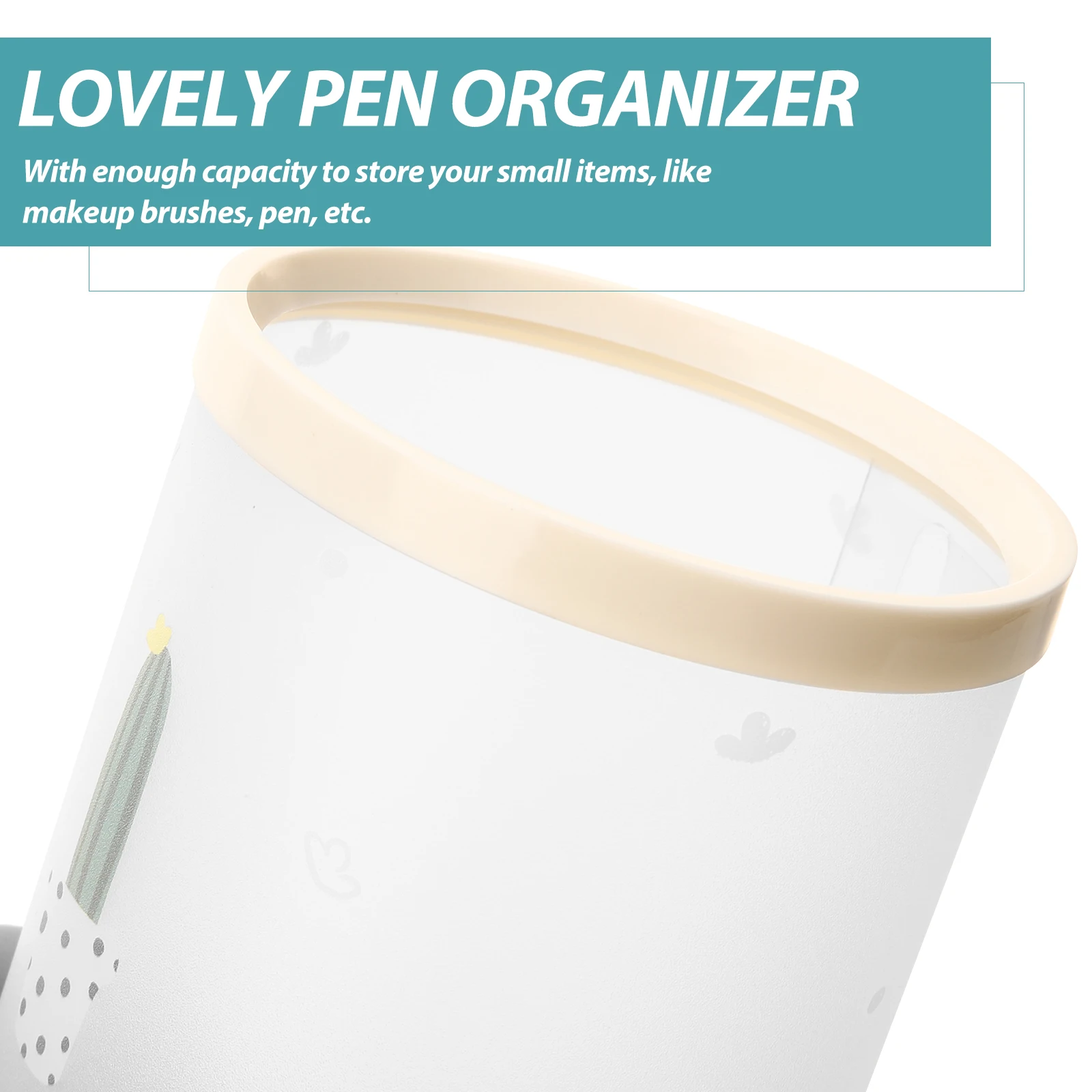 

6pcs Pp Material Pen Holder Student Stationery Organizer Desktop Brush Storage Diy Assemble Pencil Container Plastic Office