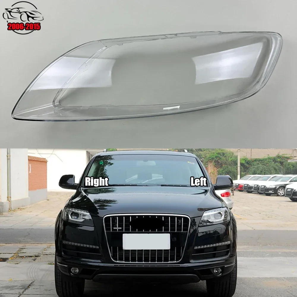 

For Audi Q7 2006~2015 Headlight Cover Transparent Headlamp Shell Lamp Shade Lens Replace Original Lampshade Plexiglass