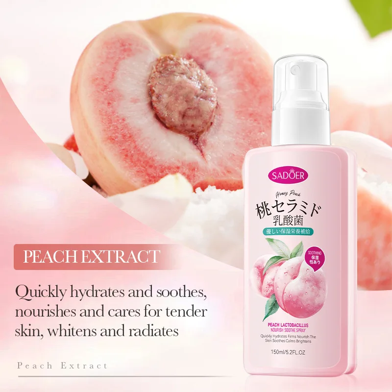 SADOER Peach Lactobacillus Nourishing and Soothing Spray Hydrating Spray Repair Daily Hydrating Multi-Effect Spray Toner