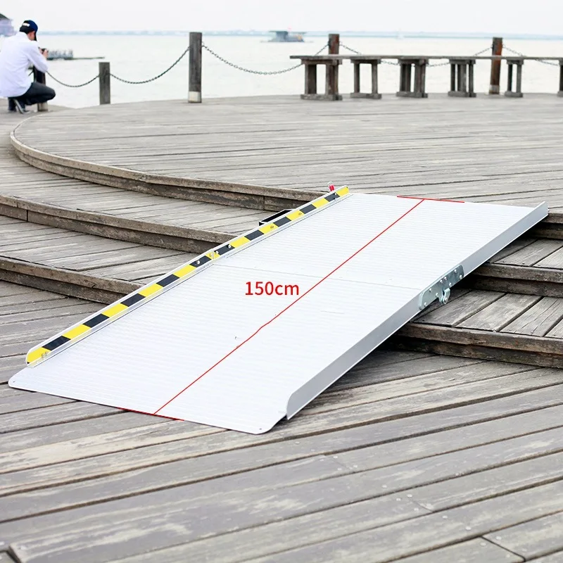 المريض كبار السن صعودا وهبوطا للطي المنحدر كرسي متحرك الوصول إليها منحدر سبائك الألومنيوم خطوة جسر الزنبرك تسلق الدرج #4