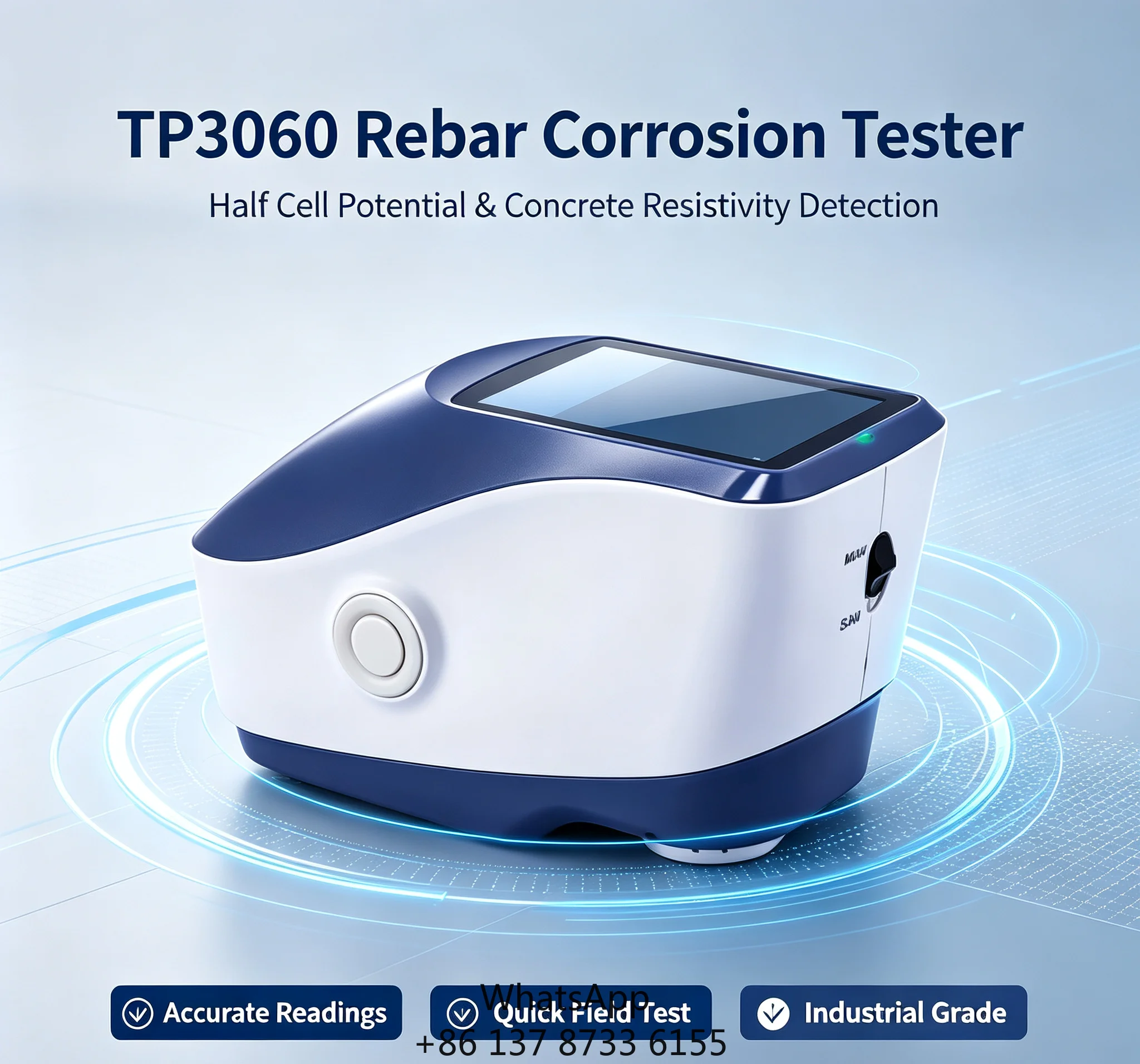 TP3060 Half Cell Potential Tester Concrete Rebar Corrosion Resistivity Measuring Instrument