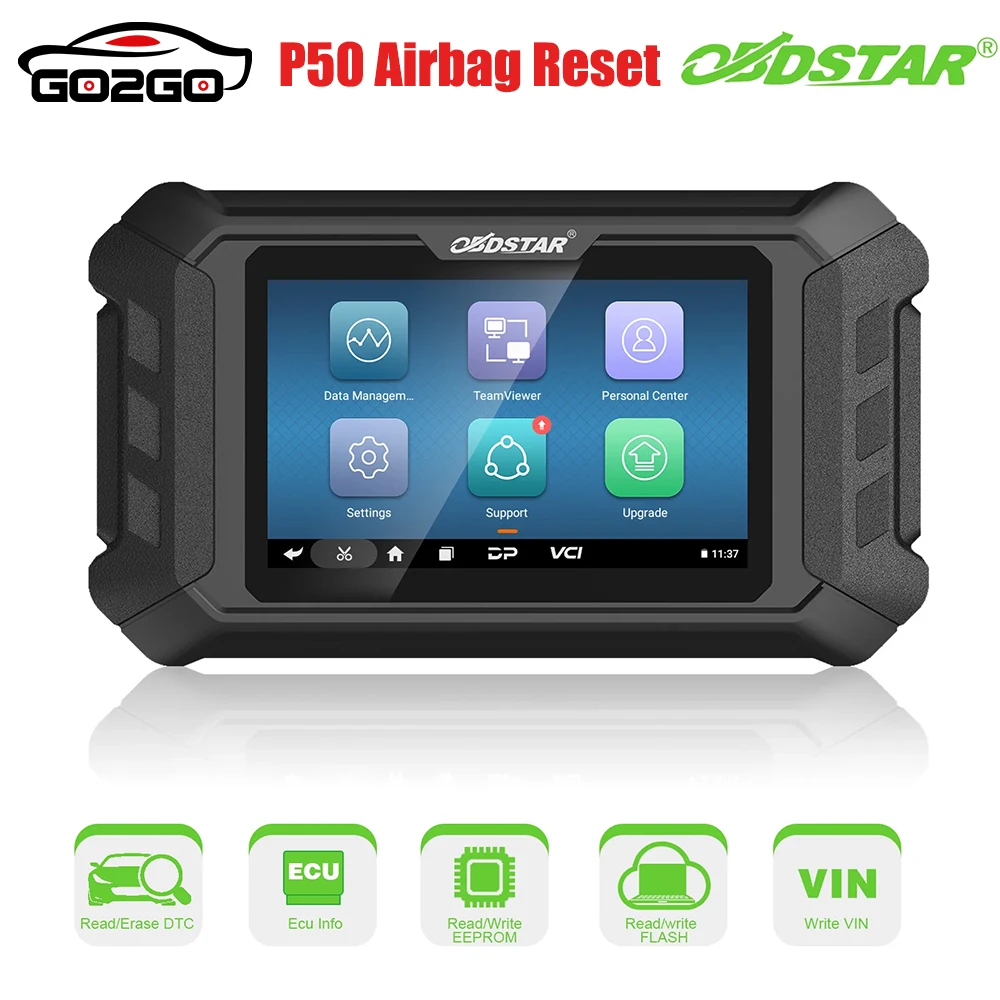 Originall OBDSTAR P50 Airbag Reset Intelligent Equipment SRS Reset Scanner Covers 86 Brands and Over 3000+ECU Part No.with P004