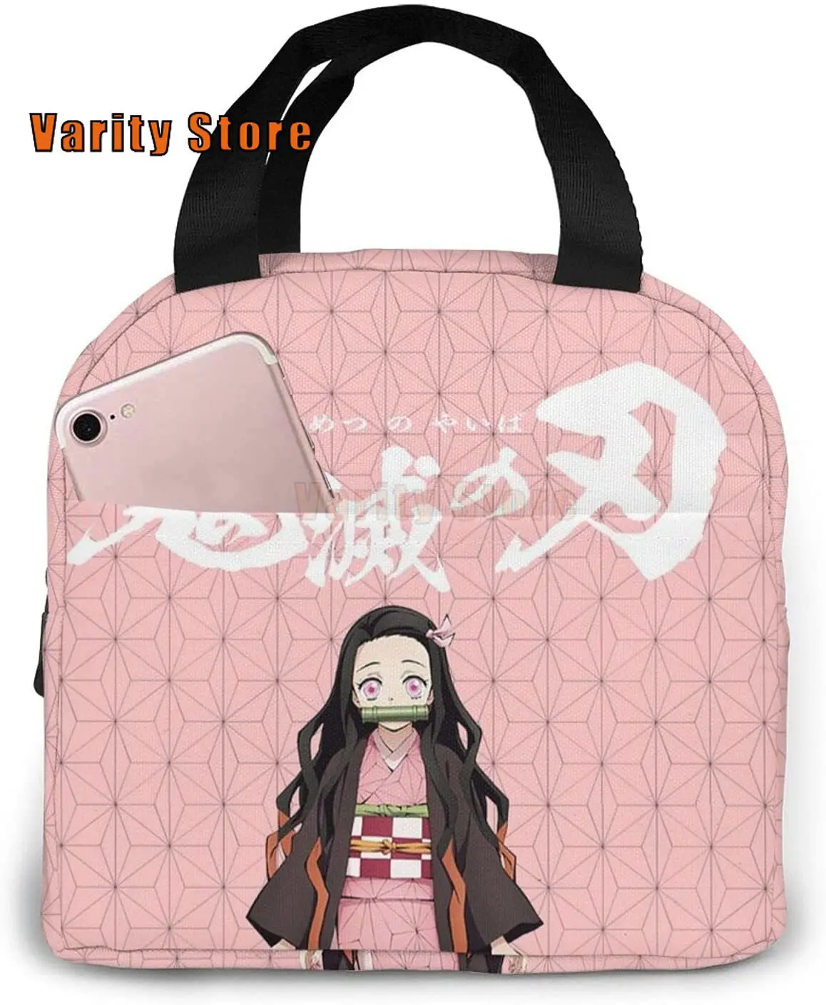 Anime Lunch Bag Cute girl Tote Meal Bag Reusable Insulated Portable Anime Lunch Box For Women Mens Boy Girl Work School Picnic