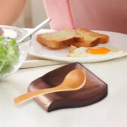 Spoon Rest Wooden Support for Kitchen Kitchen Utensil Smooth Spoon Holder