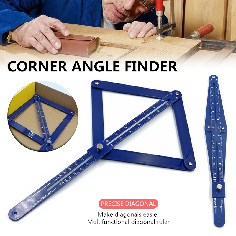 

Multifunctional Protractor Corner Angle Finder Tool Square Ruler Protractor Woodworking Model Craft Angle Square Tool