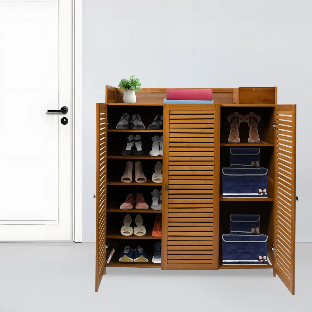 

Bymaocar 7 Tiers Multifunctional Shoe Organizers Storage Rack Shelf Bamboo Shoe Closet Cabinet Free Standing for Entrance/Patio