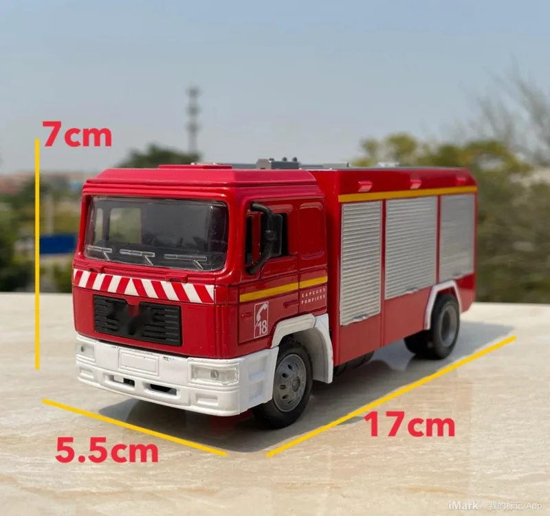 1/43 recién llegado, precio especial, motor de bomberos americano de Metal fundido a presión, modelo clásico, colección de juguetes para niños