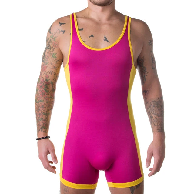 Solid Color Classic Style Wrestling Singlet Bodysuit Leotard Outfit Weightlifting Underwear GYM Triathlon PowerLifting Skinsuit