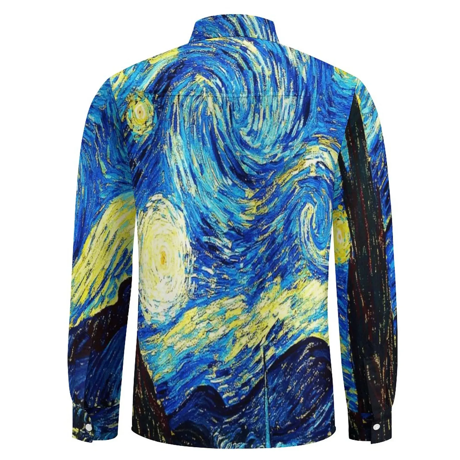 Starry Night Shirt Vincent Van Gogh Casual Shirts Long Sleeve Printed Y2K Blouses Autumn Fashion Oversize Clothing