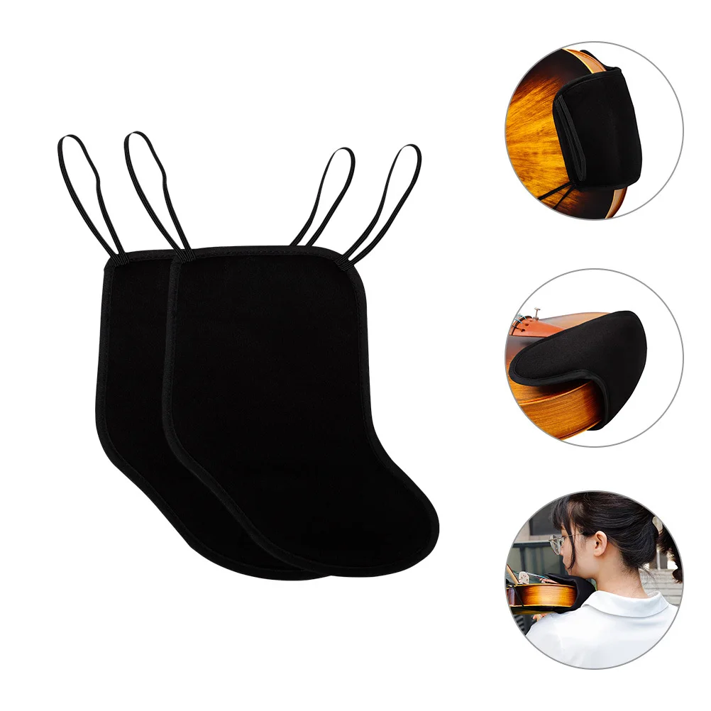 

2 Pcs Violin Shoulder Rest Chin Pad Flannel for Pads to Support Musical Instruments