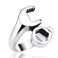 Beier 316L Stainless Steel Ring Hot Sale  Punk Biker Wrench Man Ring Tools Fashion Jewelry LLBR8-021R