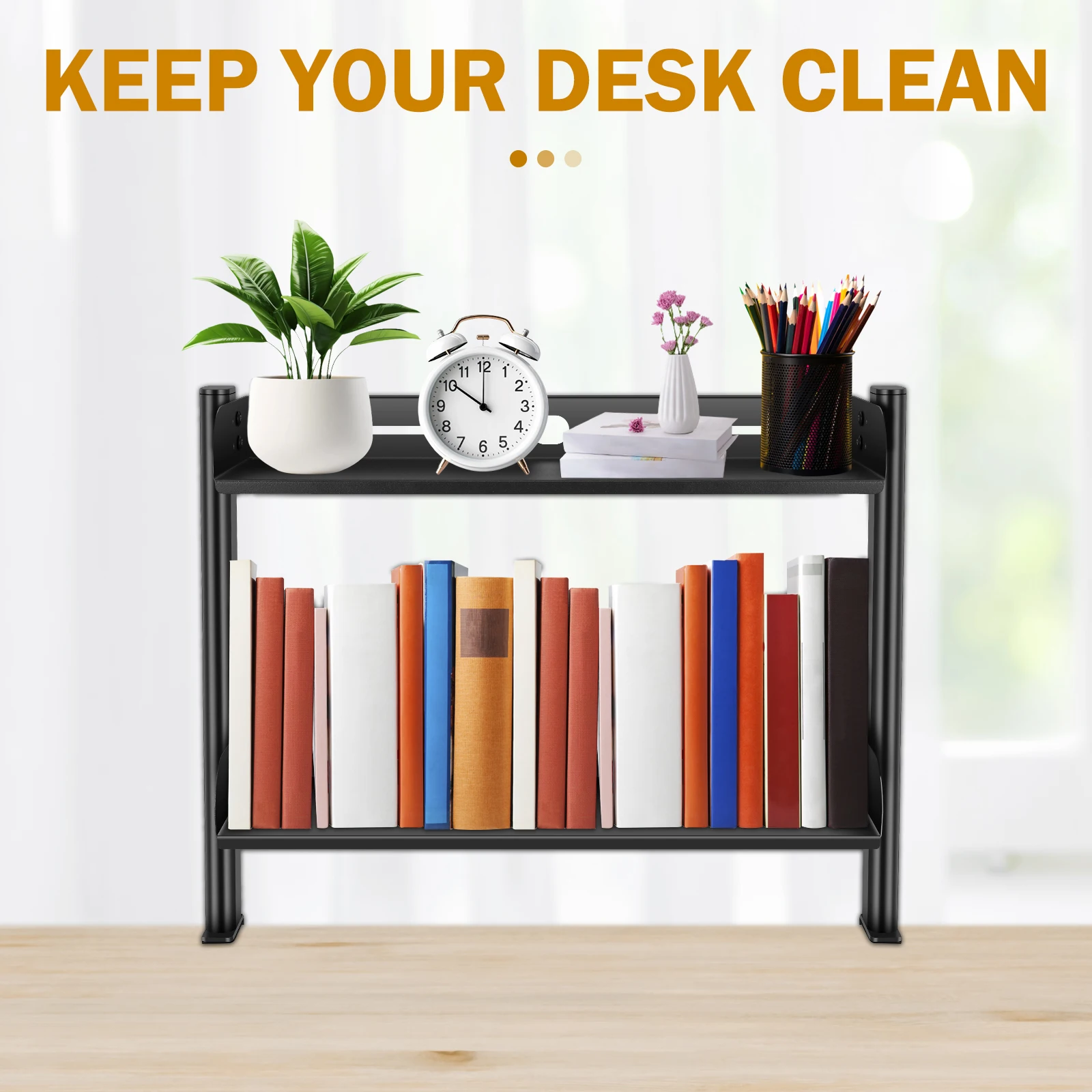 ชั้นวางของแบบหนีบโต๊ะ 2 ชั้น ไ - Wall Mounted Desk Fold บทวิจารณ์และราคา