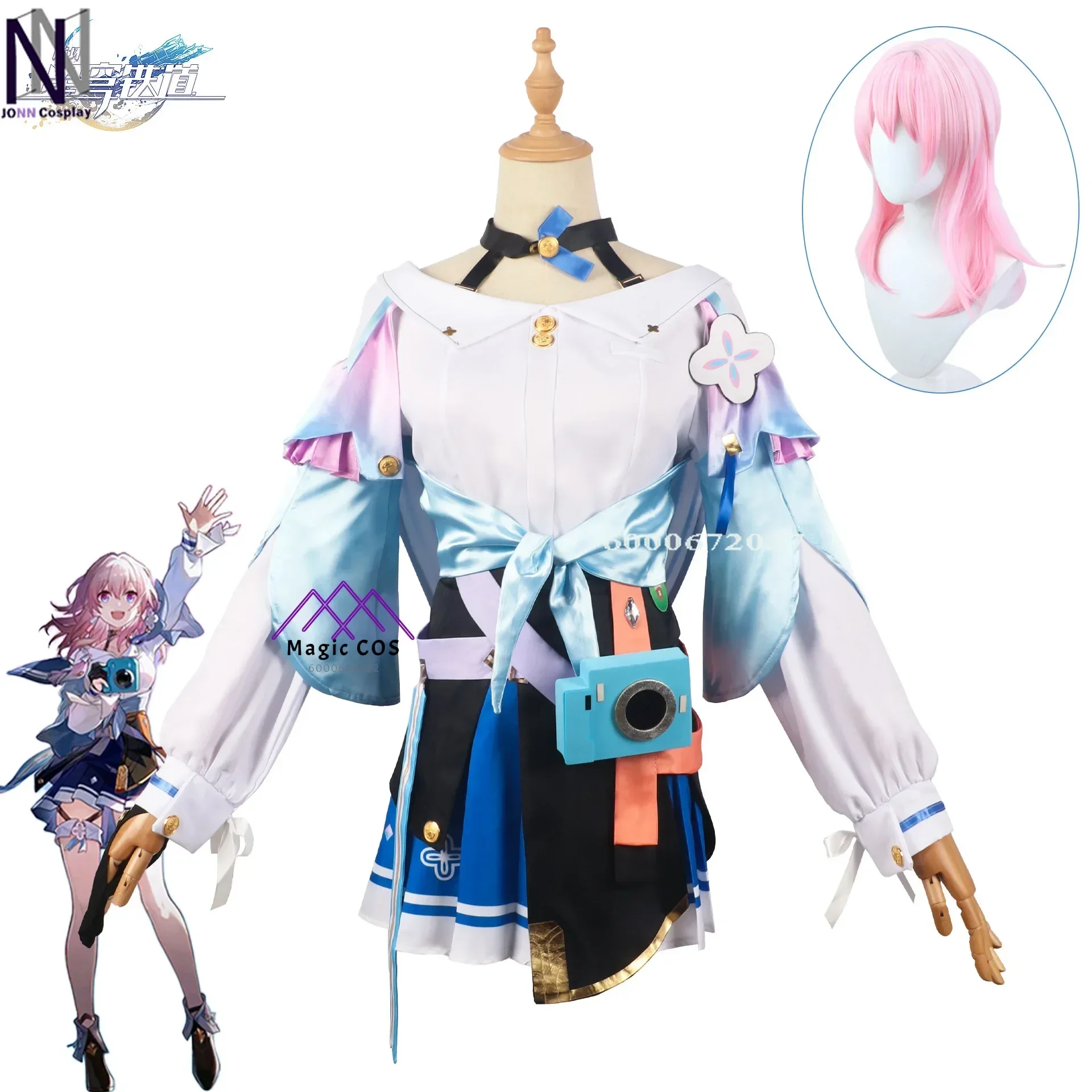 Honkai Star Rail Game March 7th Cosplay Costume Exclusive Design Dress Wig Role Play Lolita Outfits Comic Con Party Essential