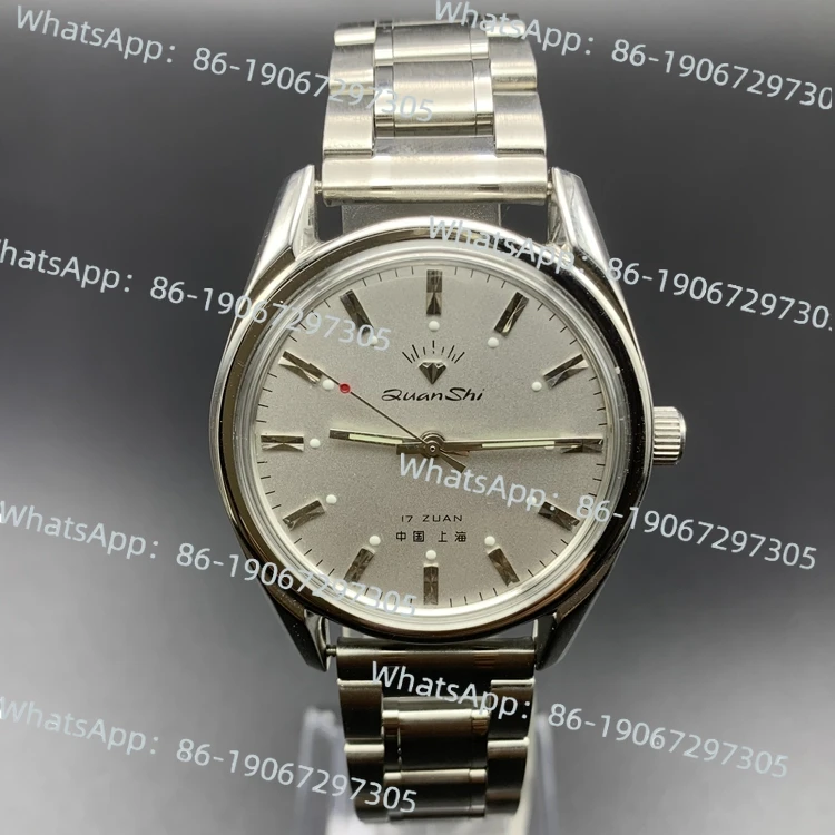 

Shanghai Diamond Brand New Inventory Manual Mechanical Men's Watch All Steel Night Light Retro