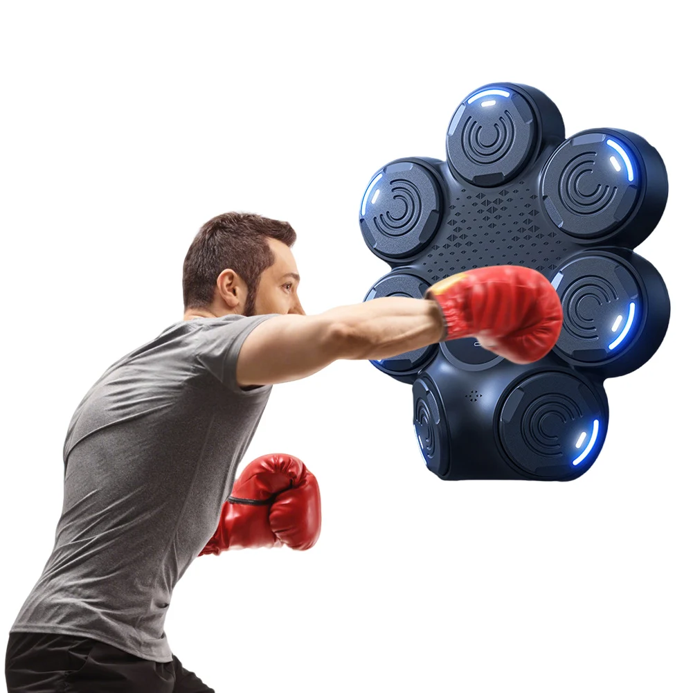 Music Boxing Machine Boxing Workout Machine Bluetooth-Compatible Wall-Mounted Exercise Equipment Adjustable Speed for Home Gym