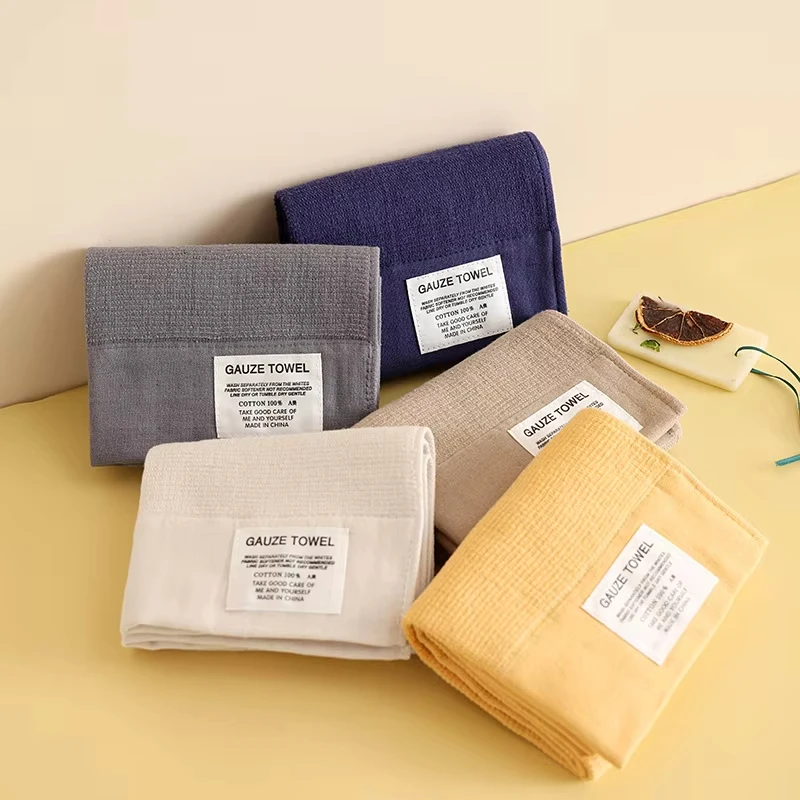 

Comfortable Gauze Towel Adult Couple Household Bbath Towel Solid Color Swimming Pool Beach Wrap Soft Absorbent Quick-Dry